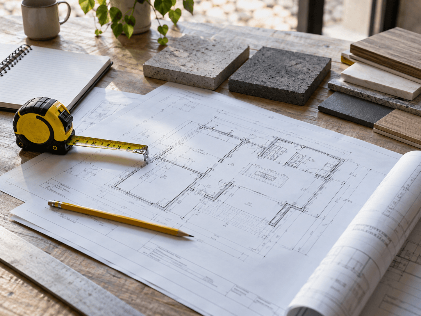 Construction plans used for project coordination